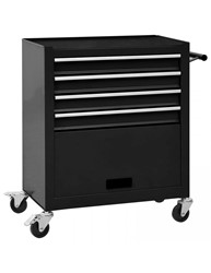 Mostrar informações para Carrinho de ferramentas de oficina com 4 gavetas + compartimento grande Imagem de Carrinho de ferramentas de oficina com 4 gavetas + compartimento grande