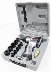 Mostrar informações para Kit Aparafusadora Pneumática 1/2" - 16 Peças Imagem de Kit Aparafusadora Pneumática 1/2" - 16 Peças