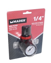 Mostrar informações para Mini Filtro Regulador de Pressão 1/4" Imagem de Mini Filtro Regulador de Pressão 1/4"