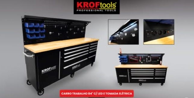 Imagem de CARRO TRABALHO 84" C/ LED E TOMADA ELÉTRICA