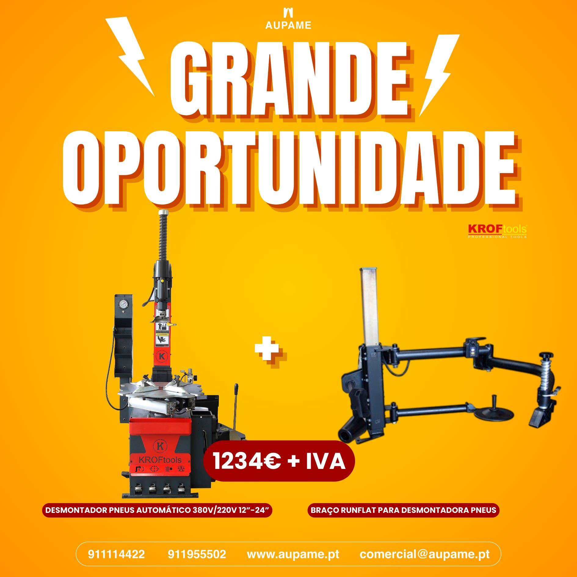 Imagem de DESMONTADOR PNEUS AUTOMÁTICO 380V/220V 12”-24” com Braço Runflat