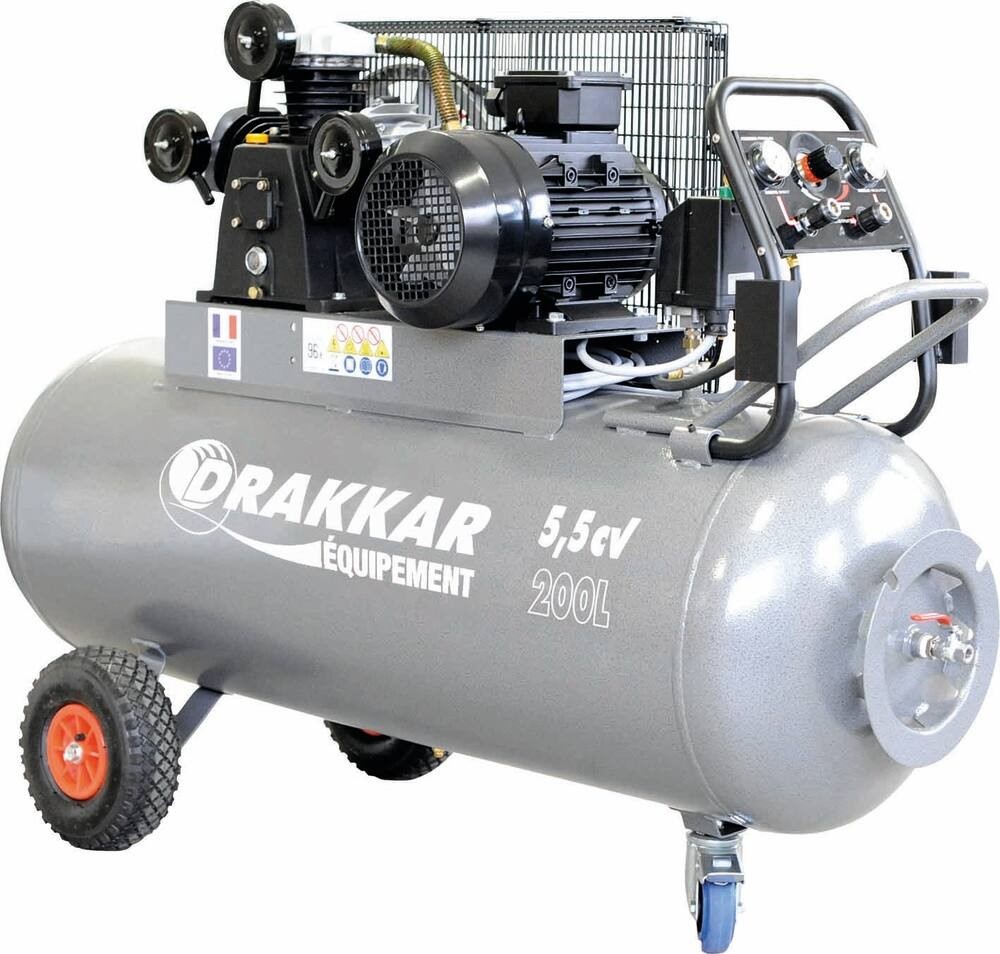 Imagem de Compressor de correia 200L 9 bar 5,5CV W cabeça 400V com painel de controle