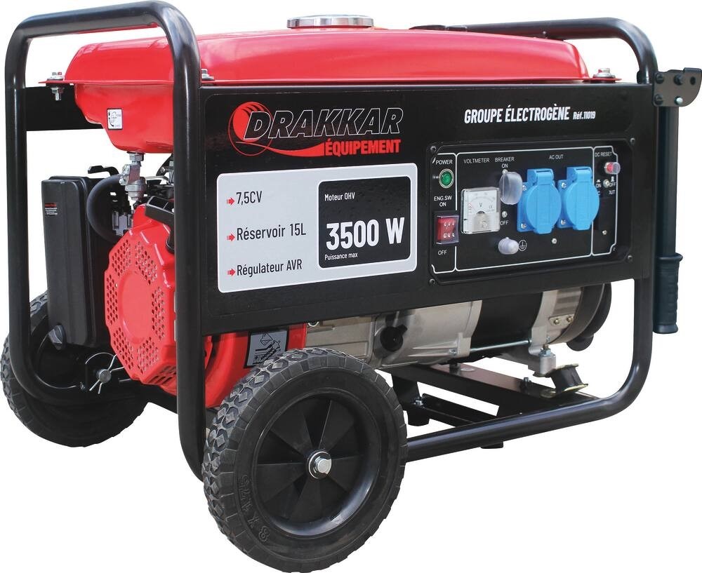Imagem de Grupo gerador a gasolina AVR monofásico 3500W 7,5HP 