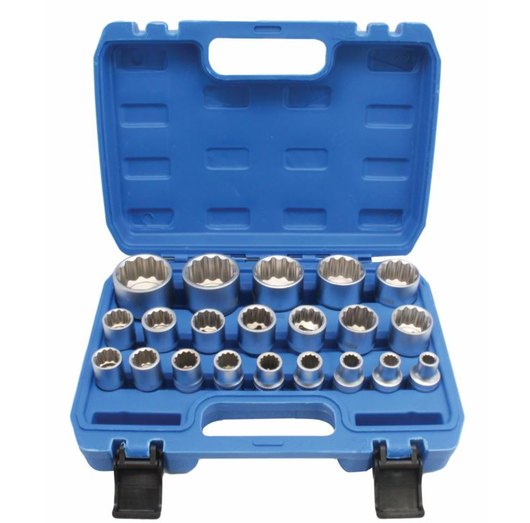 Imagem de Conjunto de 21 Chaves Caixa 1/2″ 12 Faces 8-36mm